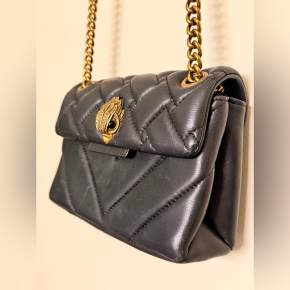Kurt Geiger Black Mini Kensington Eagle Head Quilted Crossbody Shoulder Bag - Picture 4 of 16